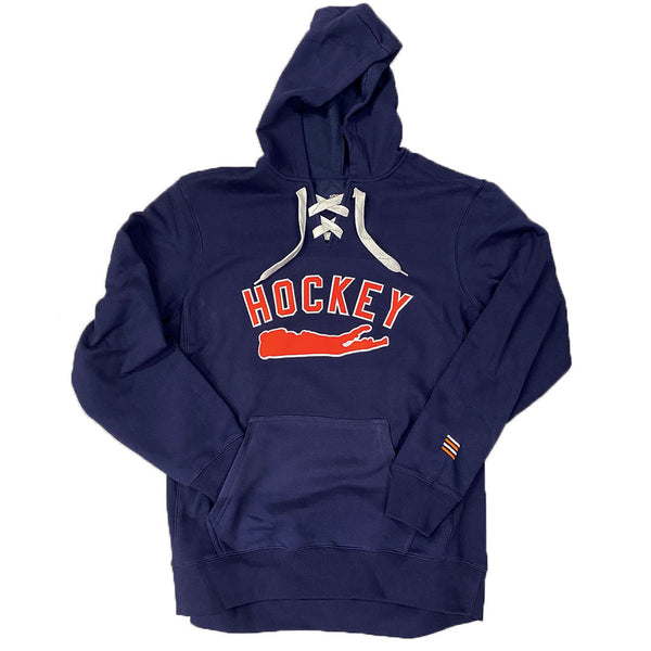 Navy Hockey Lace Hoodie